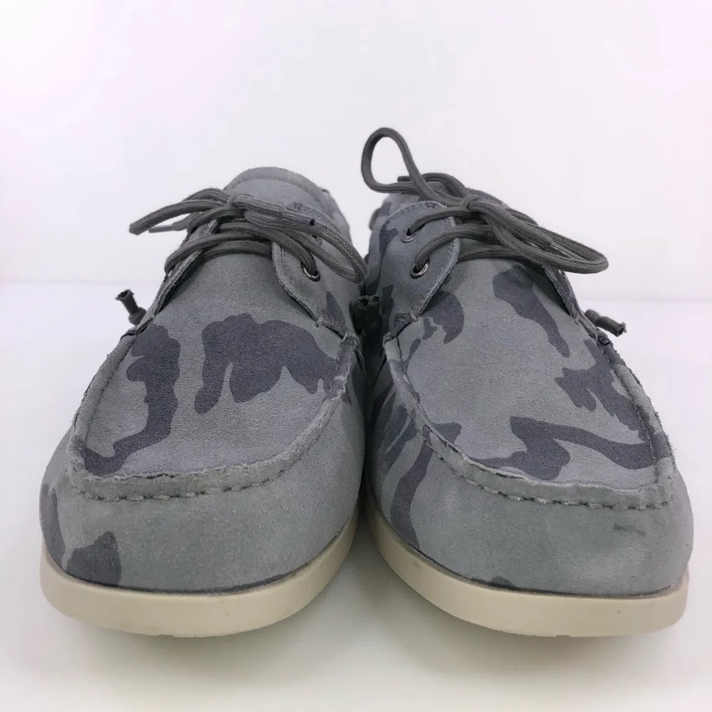 Steve Madden Gametyme Gray Camo Boat Shoes Size 13